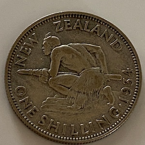 1934 New Zealand George V 1 Shilling (KM3)