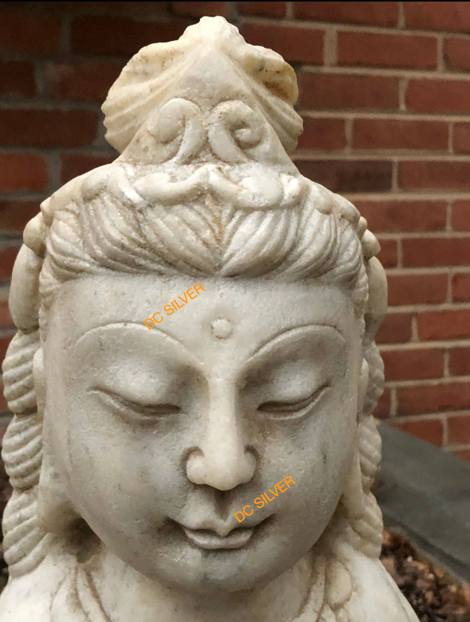 Antique Chinese Carved Marble Guanyin guan Yin Stone - Etsy