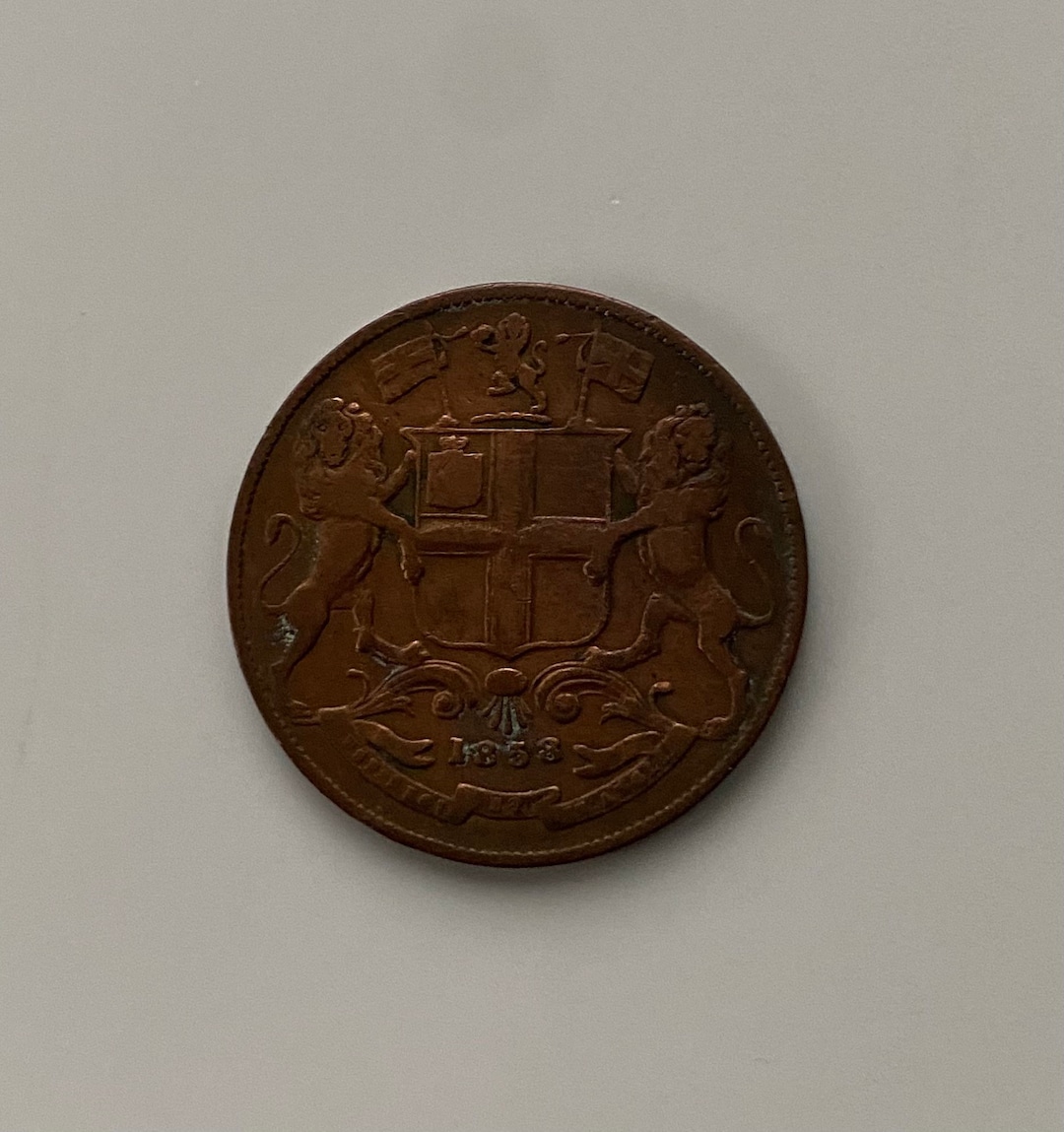 6776. エラー ? インド グジャラート スルタン朝 古銭 中世インド 1838年 東インド会社 1/4 アンナ KM446.2 - Etsy 日本