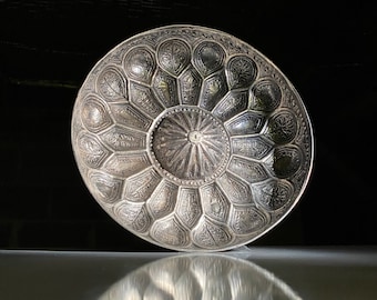 Silver Repousse Hamam Bowl, Trabzon, Turkey, 19th Century (280 grams)