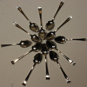 1912 Sterling Silver Dominick & Haff Demitasse Spoon Set in Virginia Pattern - 12 Piece