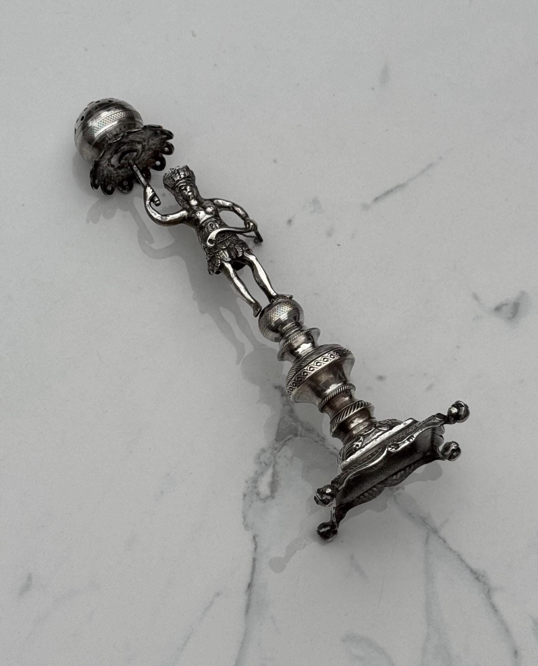 C. 1850 Brazilian Colonial (portuguese) Solid Silver Figural