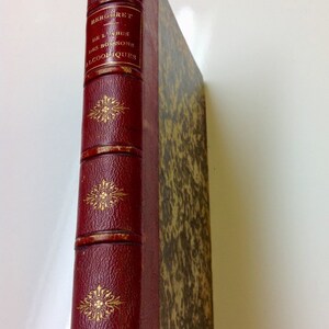1870 Scarce De L'Abus de Boissons Alcooliques di Bergeret - Libro francese antico in pelle di vitello rossa