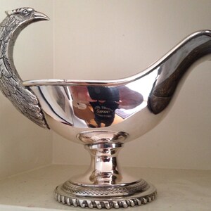 1955 Pampaloni Silver Pheasant Gravy - Florence Italy Figural 800 Silver