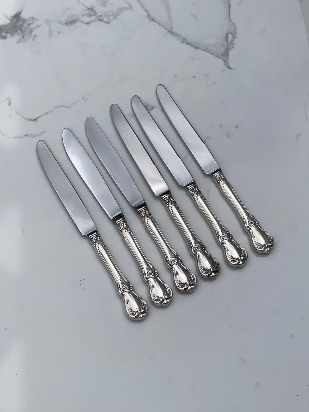 【TOWLE】 バターナイフ 2本【純銀ハンドル】　 OLD MASTER TOWLE】 バターナイフ 2本【純銀ハンドル】 OLD MASTER Towle Sterling