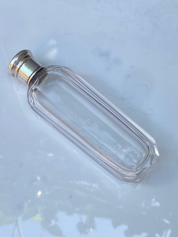 A Tall Cut Glass and Silver Perfume Bottle - image 4