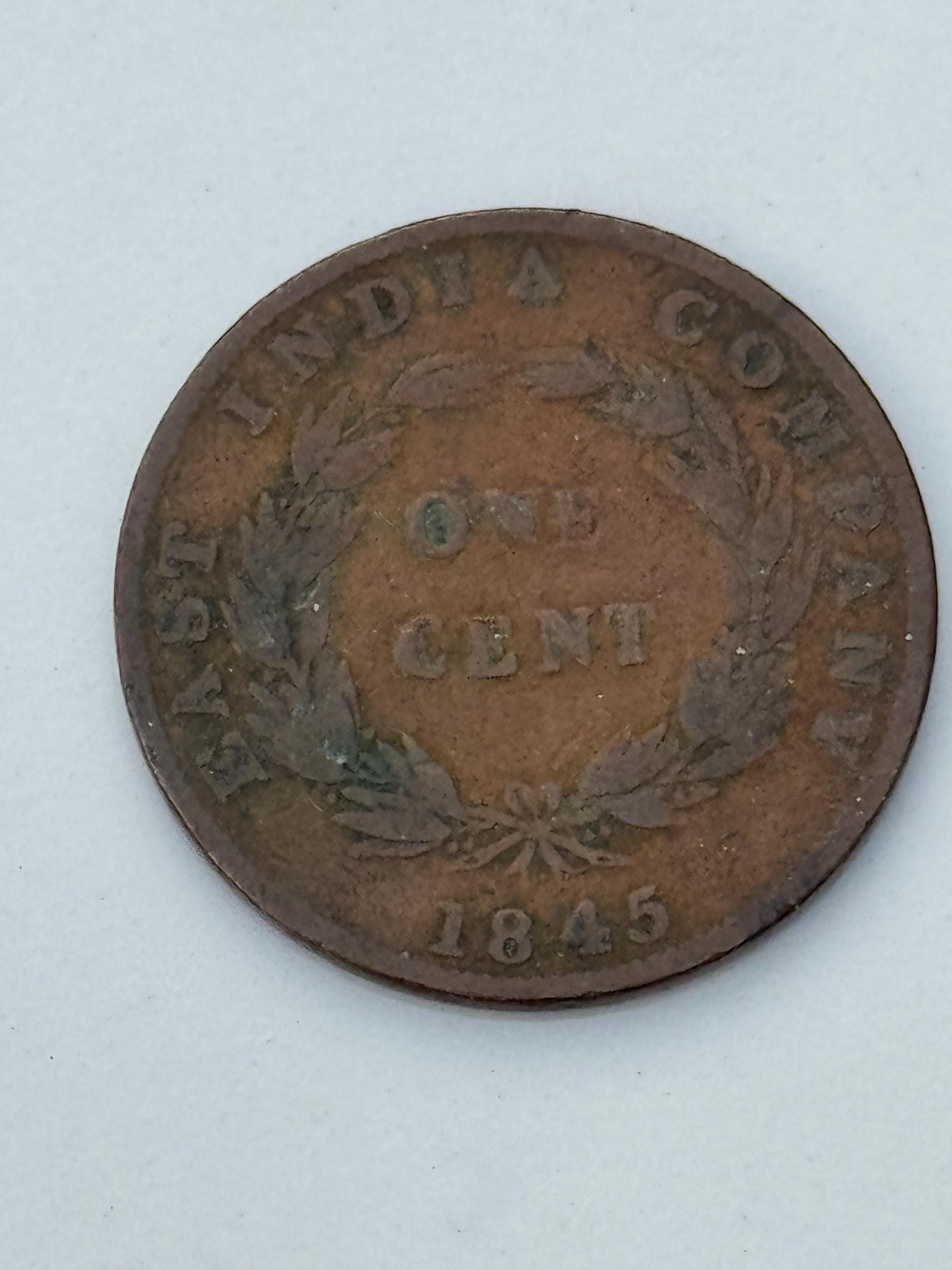 1845年 海峡植民地 1セント硬貨 (VG) K3 - Etsy 日本