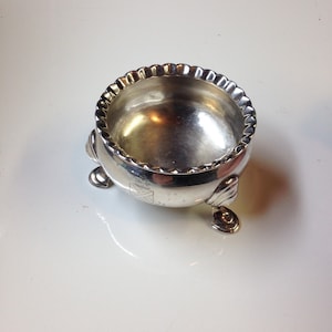1767 Ker and Dempster Edinburgh Sterling Silver Salt Cellar George III Colonial
