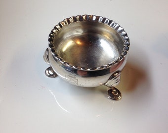 1767 Ker and Dempster Edinburgh Sterling Silver Salt Cellar George III Colonial
