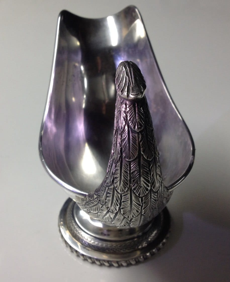 シルバーエナメル犬の置物イタリアフィレンツェ