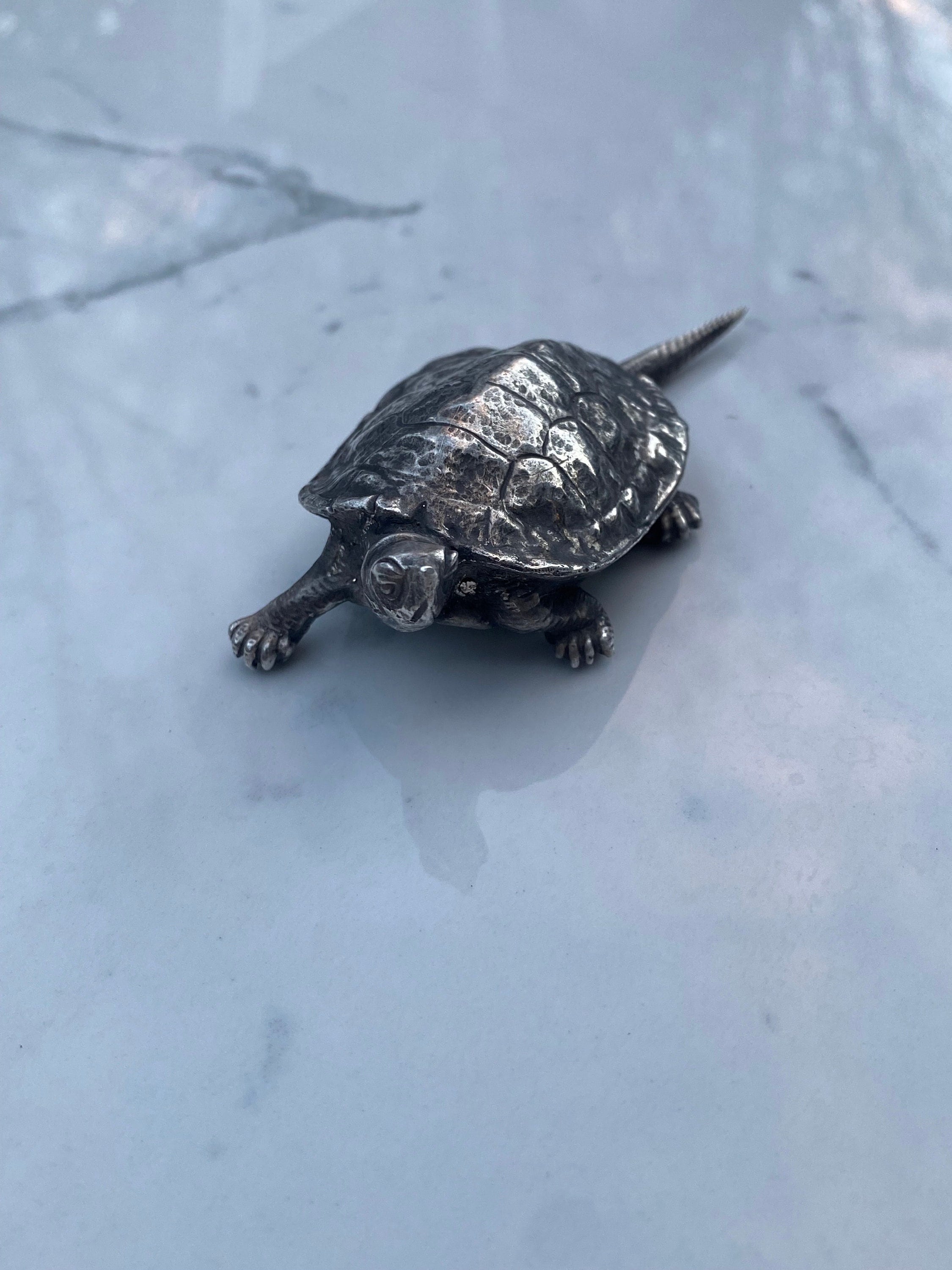 ジョージヤンセン  亀　カメ　turtle Sterling Silver Novelty Figure of a Japanese Turtle (157 G) - Etsy