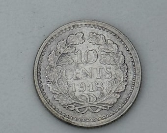 1903年 オランダ 10セント銀貨 - AUグレード/状態 - ウィルヘルミナ1世