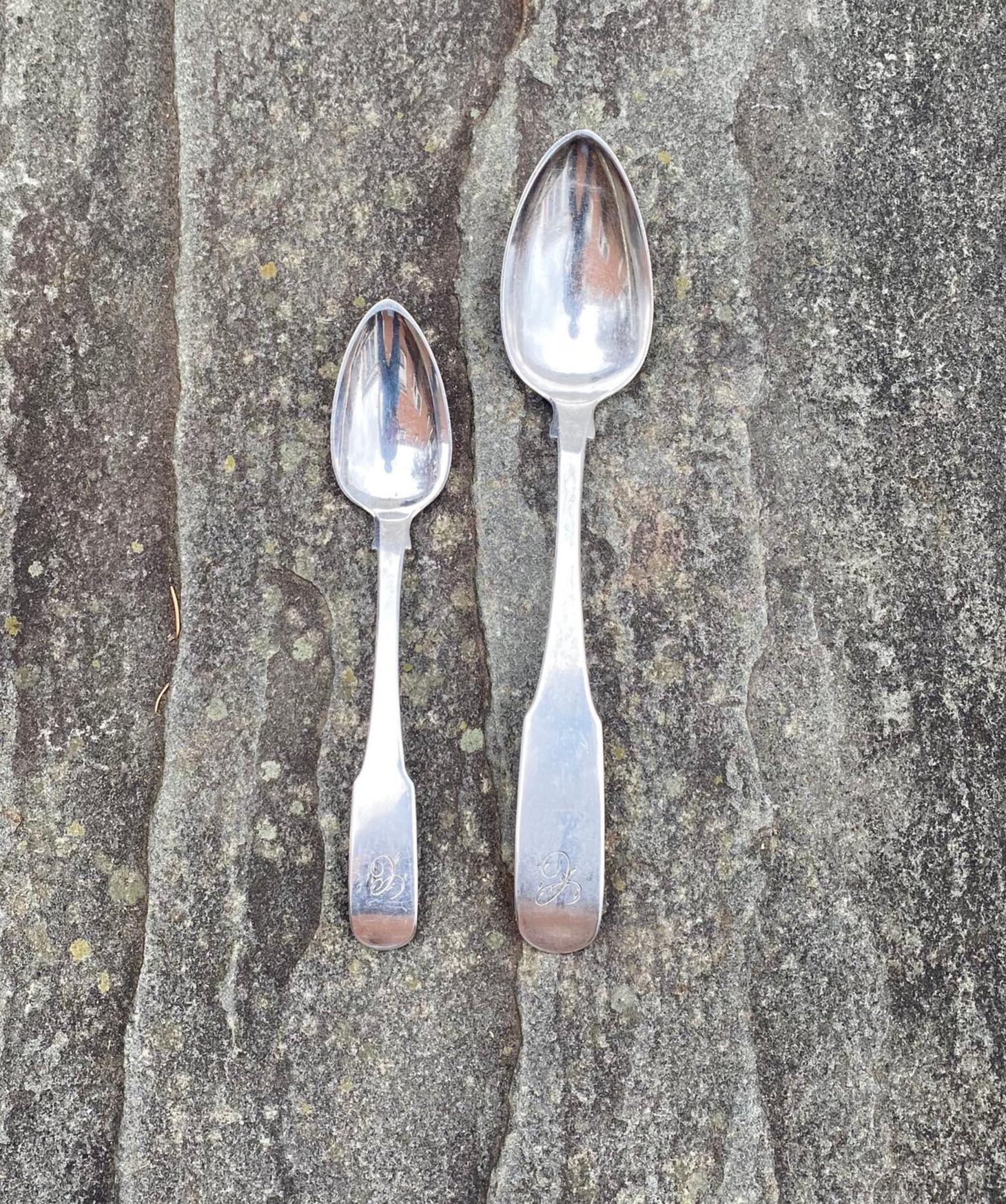1809-10 Fletcher & Gardiner of Boston Silver Coin Silver Spoon and