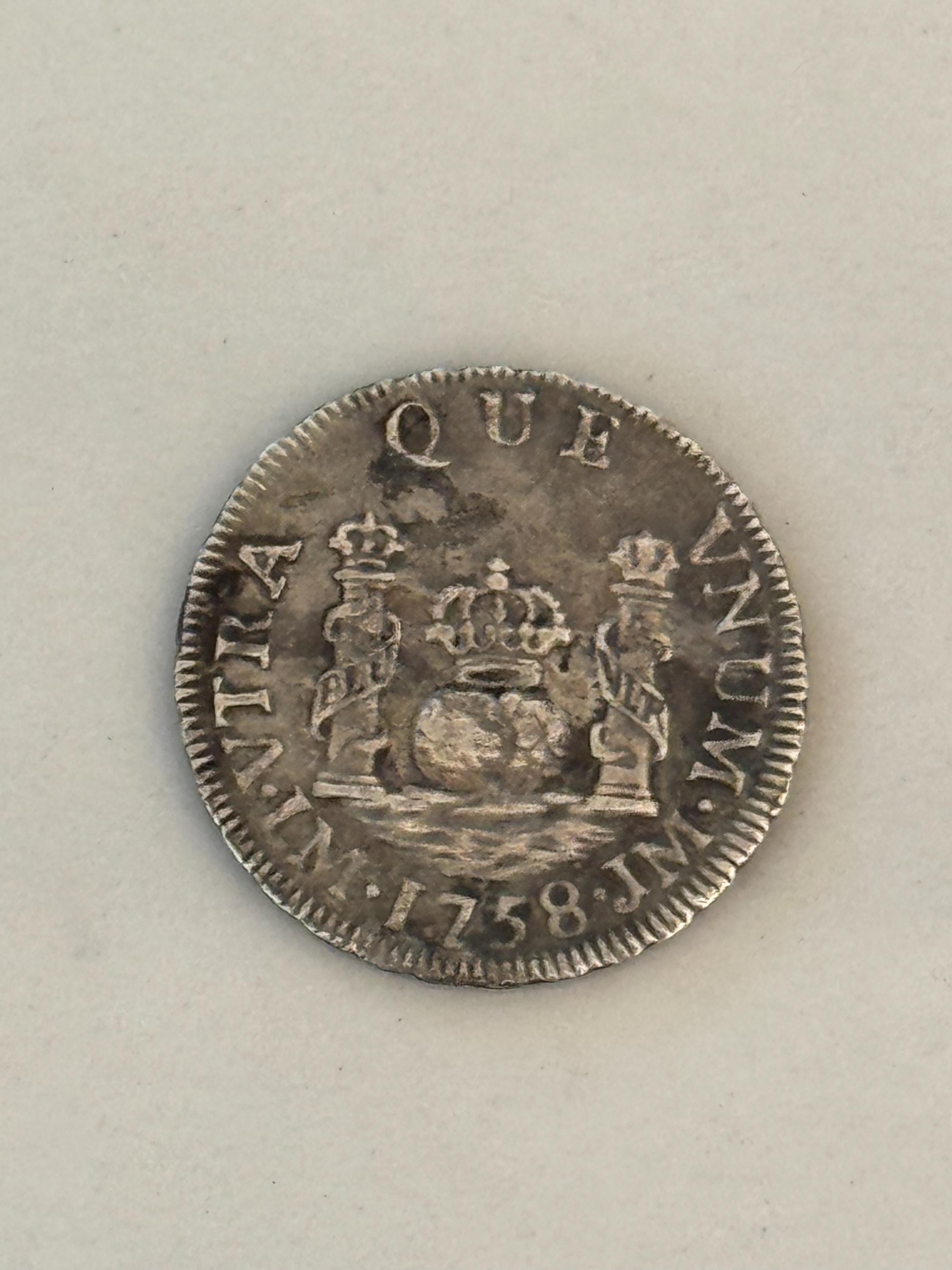 1758 Spain (lima) 1 Real, Ferdinand VI (N# 101675, LM Mint Mark