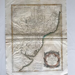 Fenomenal 1771 Mapa de Paraguay en francés