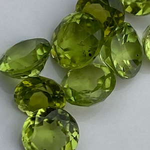 5,5, 6, 6,5 Ct Luźny Okrągły Fasetowany Peridot