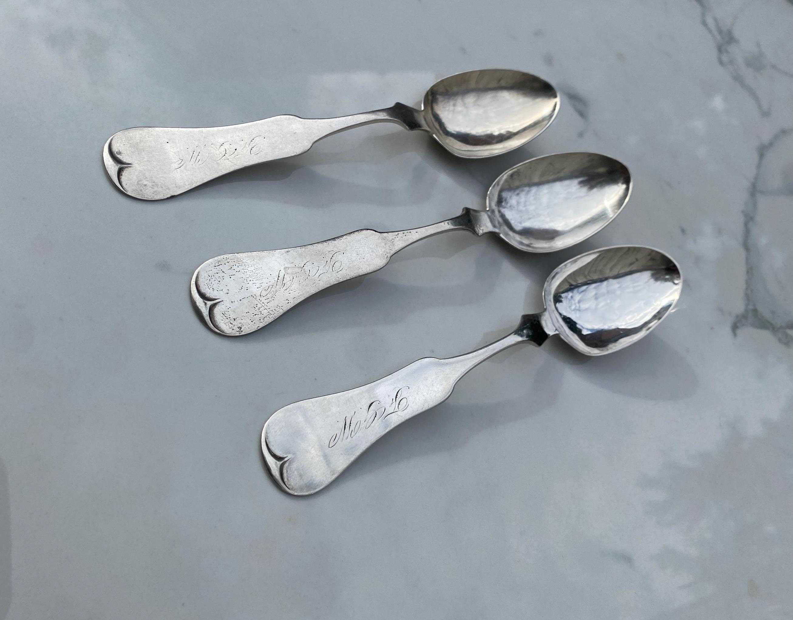 1869-1885 Duhme & Co. Coin Silver Teaspoon Set of Three (3) (66 G