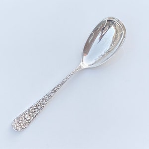 1929-1946 Rose by Stieff of Baltimore Sterling Silver Serving Spoon Ovoid 8&quot;