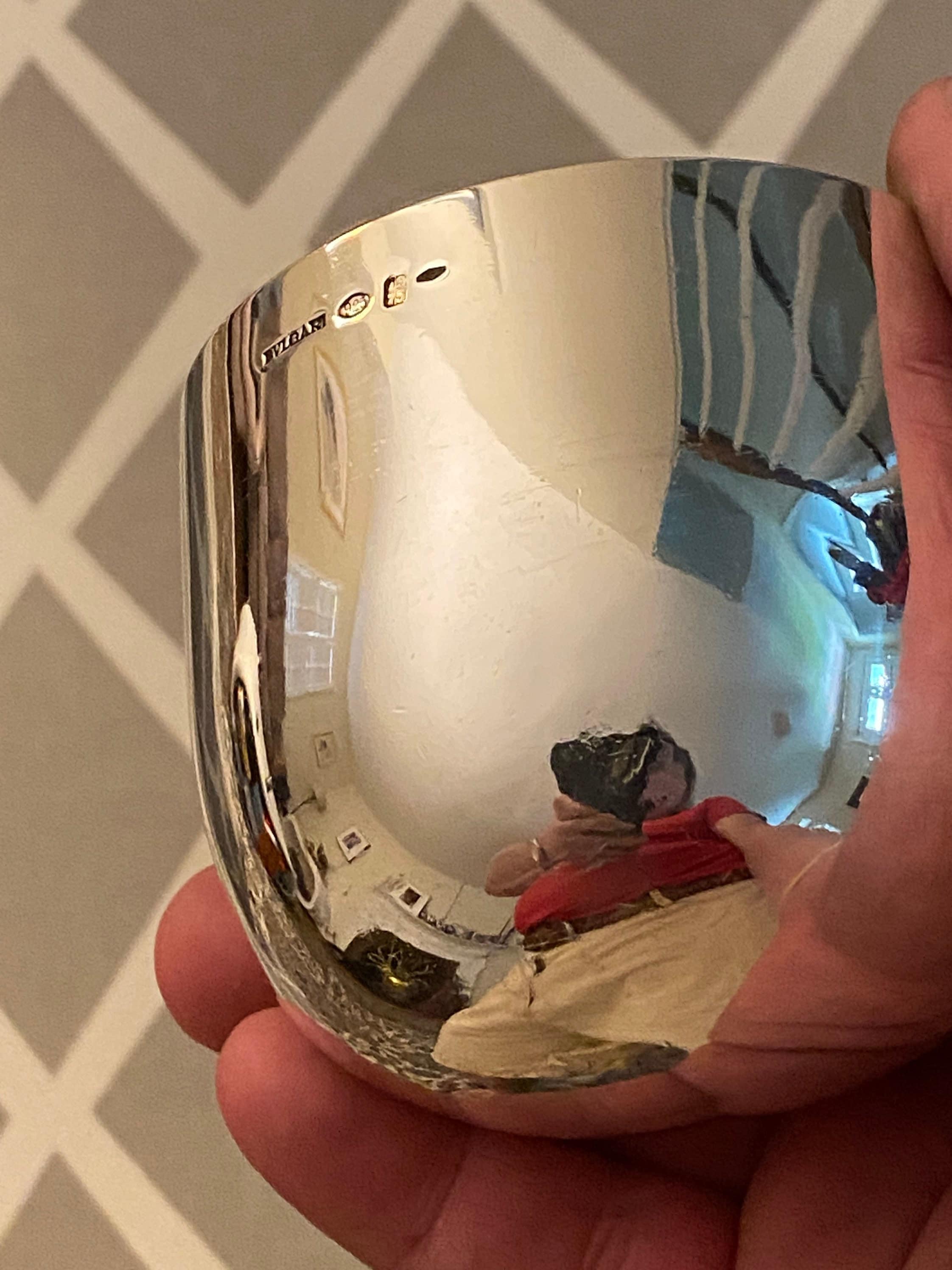 BVLGARI 75 th 花瓶 1975 Bvlgari Sterling Silver 8 Ounce Whiskey Tumbler or Tot