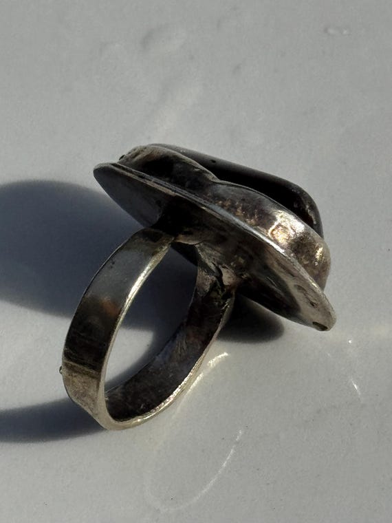 Vintage Studio Amethyst Solid Silver Ring Size 7 - image 2