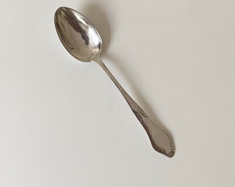1923 Sterling Silver Art Deco Hammered Small Tablespoon by Christian Frederick Heise of Denmark