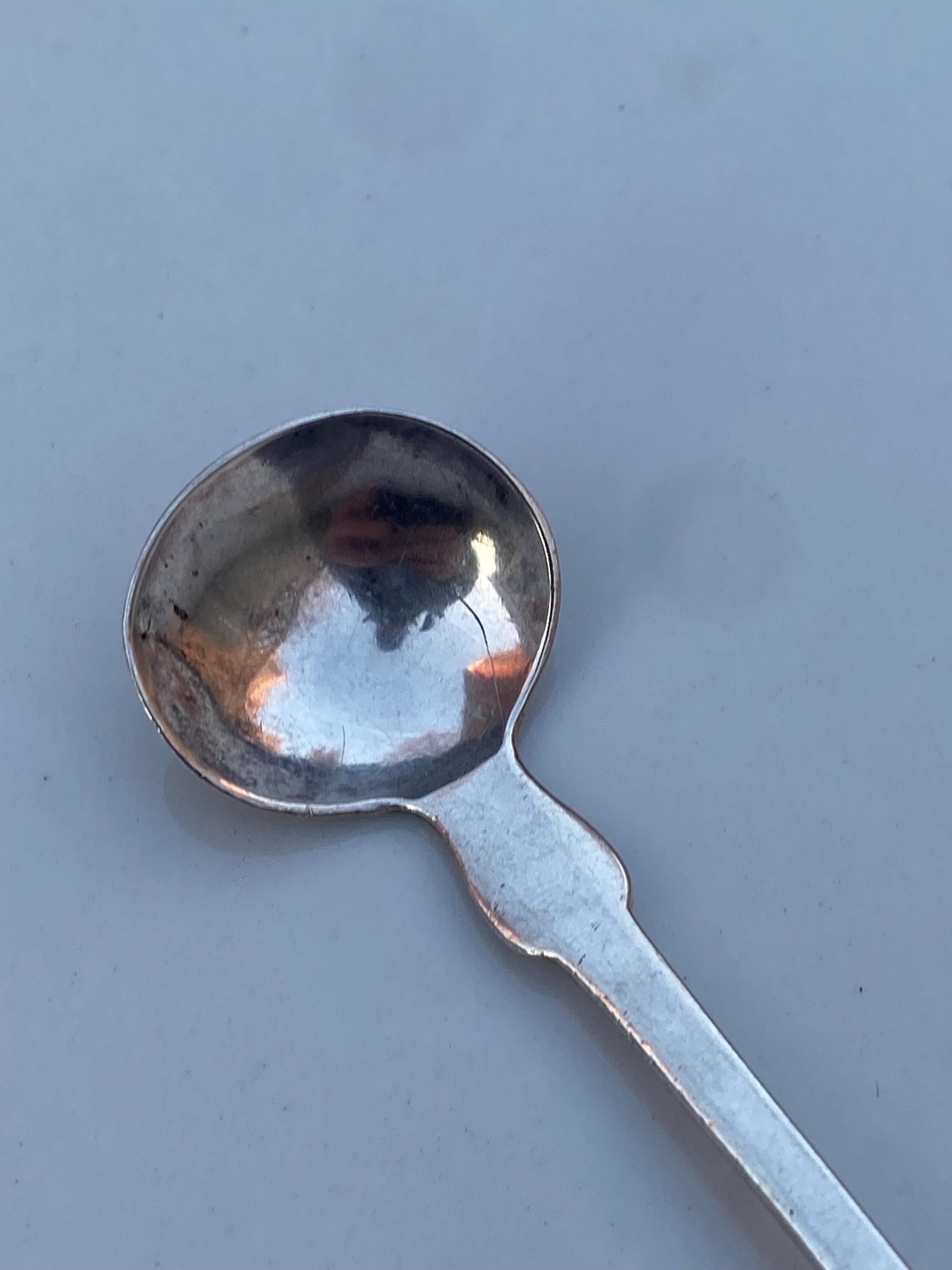 1819-1856 Gerrish & Pearson Coin Silver Mustard Spoon of Portland