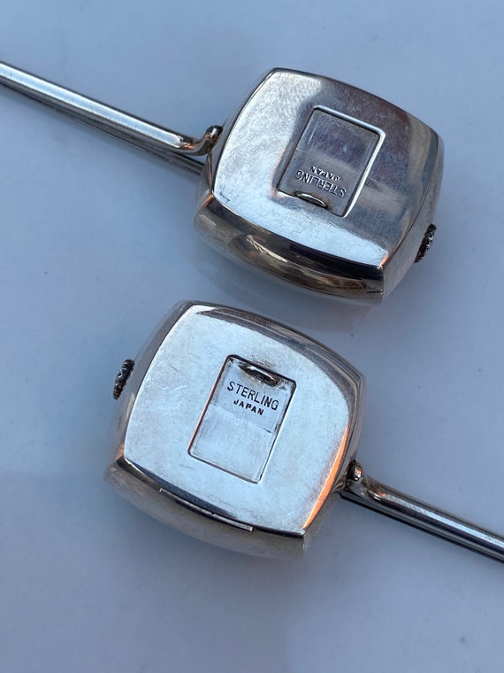 1930 Japanese Sterling Silver 950 Figural Shamisen Salt and Pepper