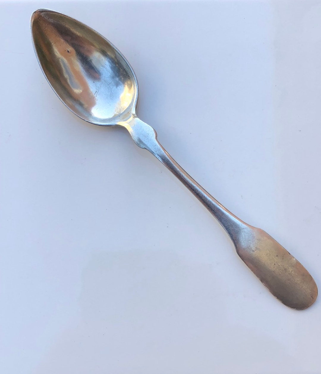 Ca 1840 13 Loth Silver German Teaspoon by Johannes Ernst Ludwig Vietor