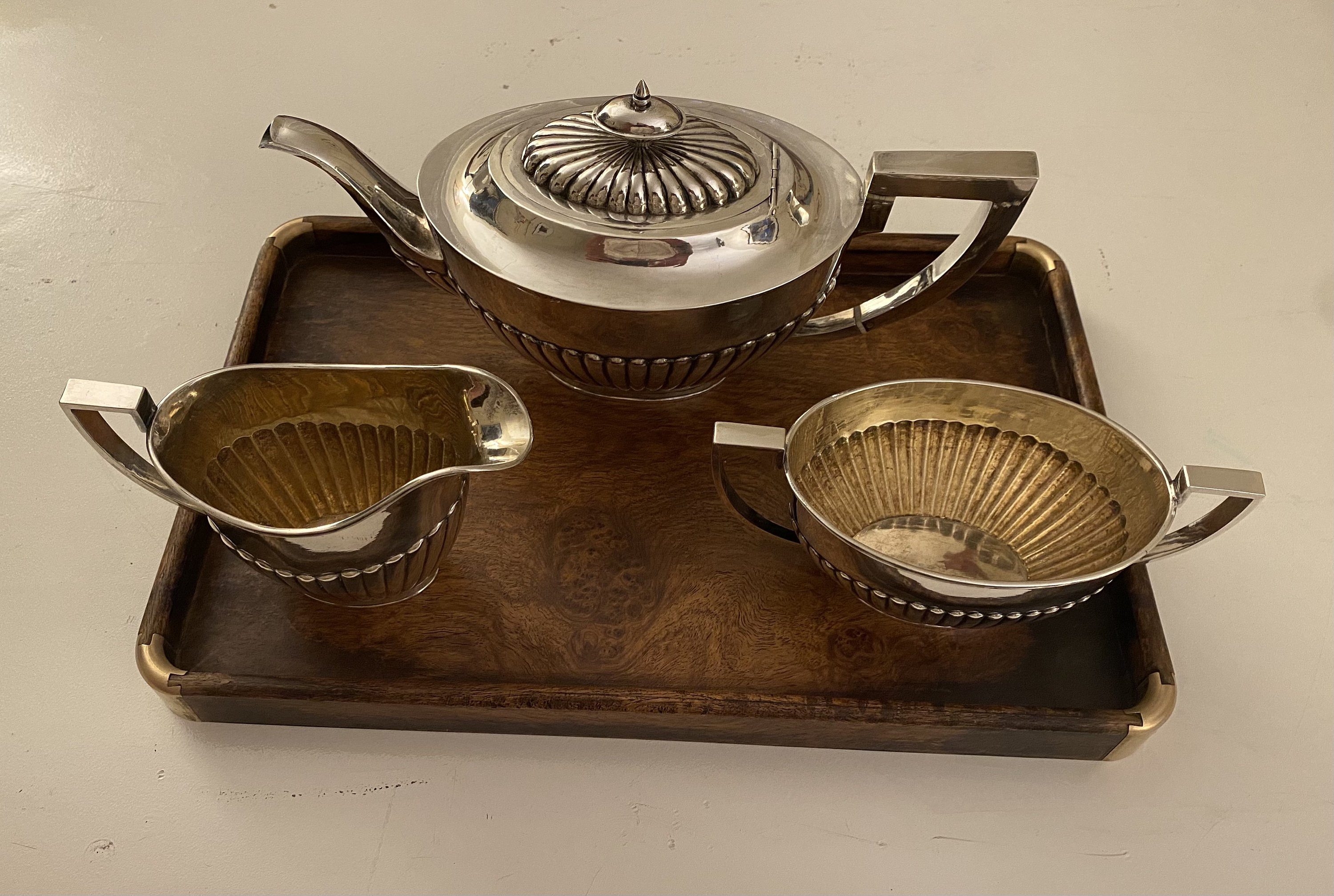 茶 comcom com Chinese Export Silver Tea Set From Hong Kong Ca 1880-1910 by Cum