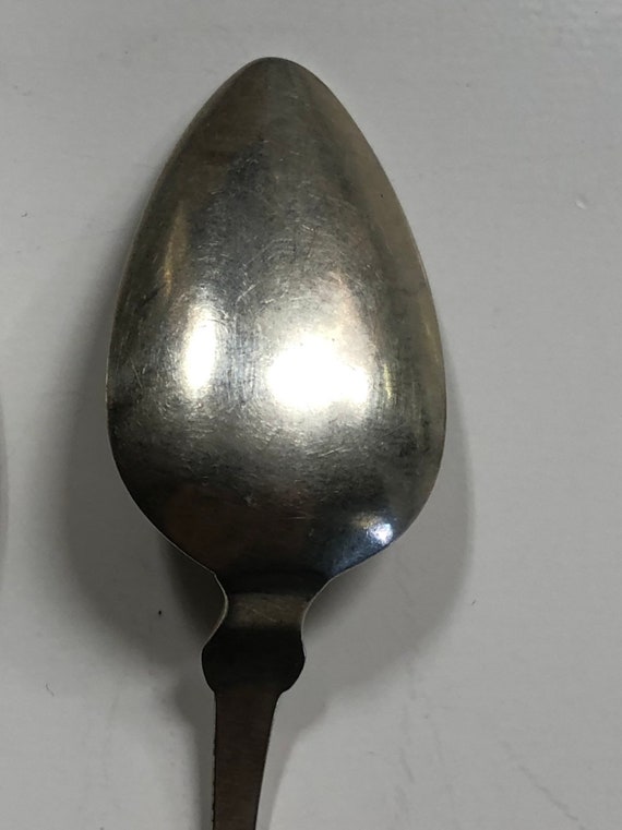 Ca 1840 'hartford Eagle' Fiddleback Coin Silver Spoon Set Retailed