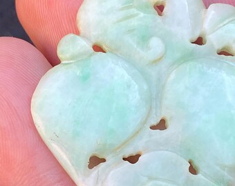 彫刻された中国の翡翠透かし細工の破片 - Etsy 日本