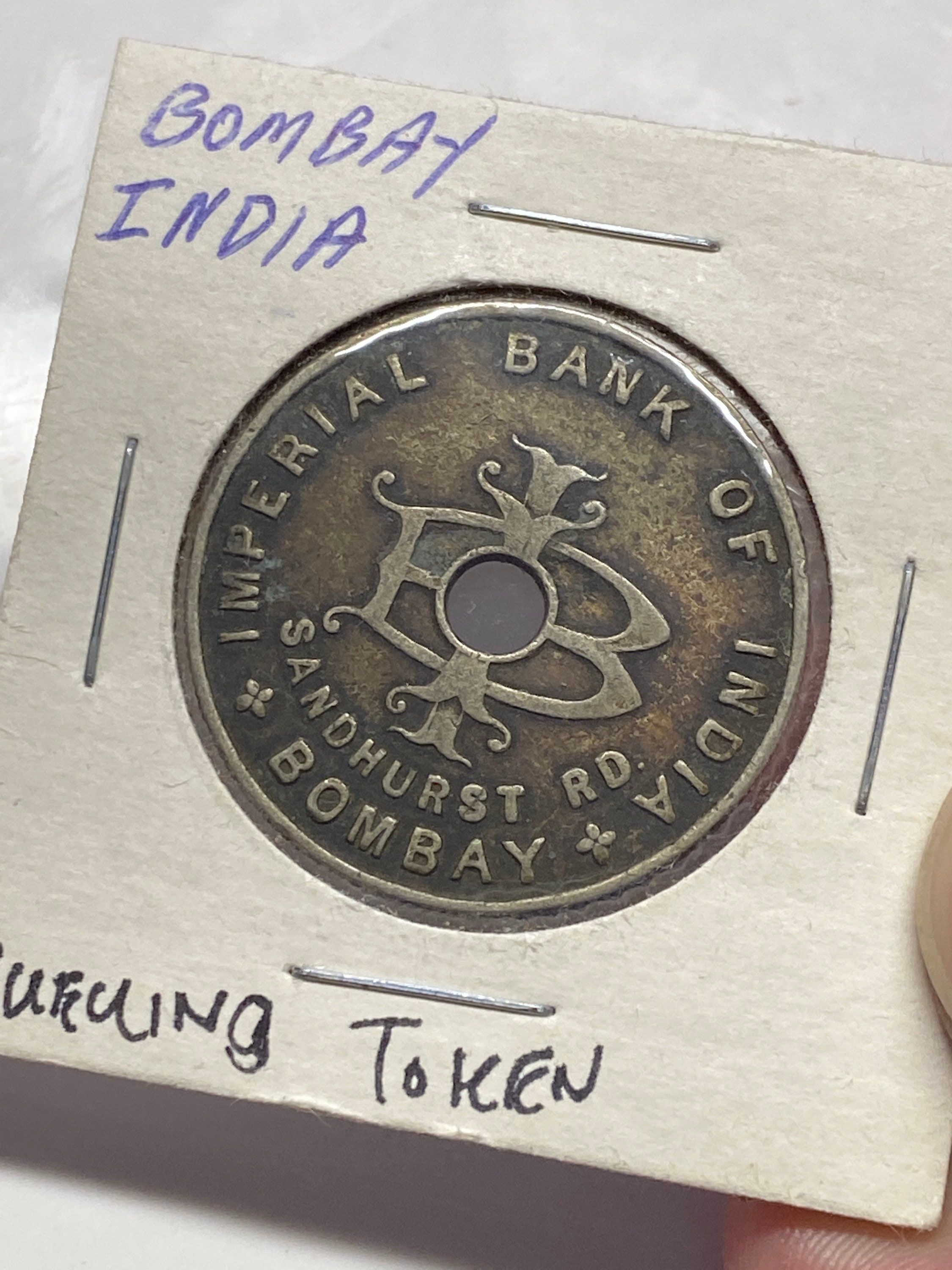 Imperial Bank of India Bombay Queuing Token