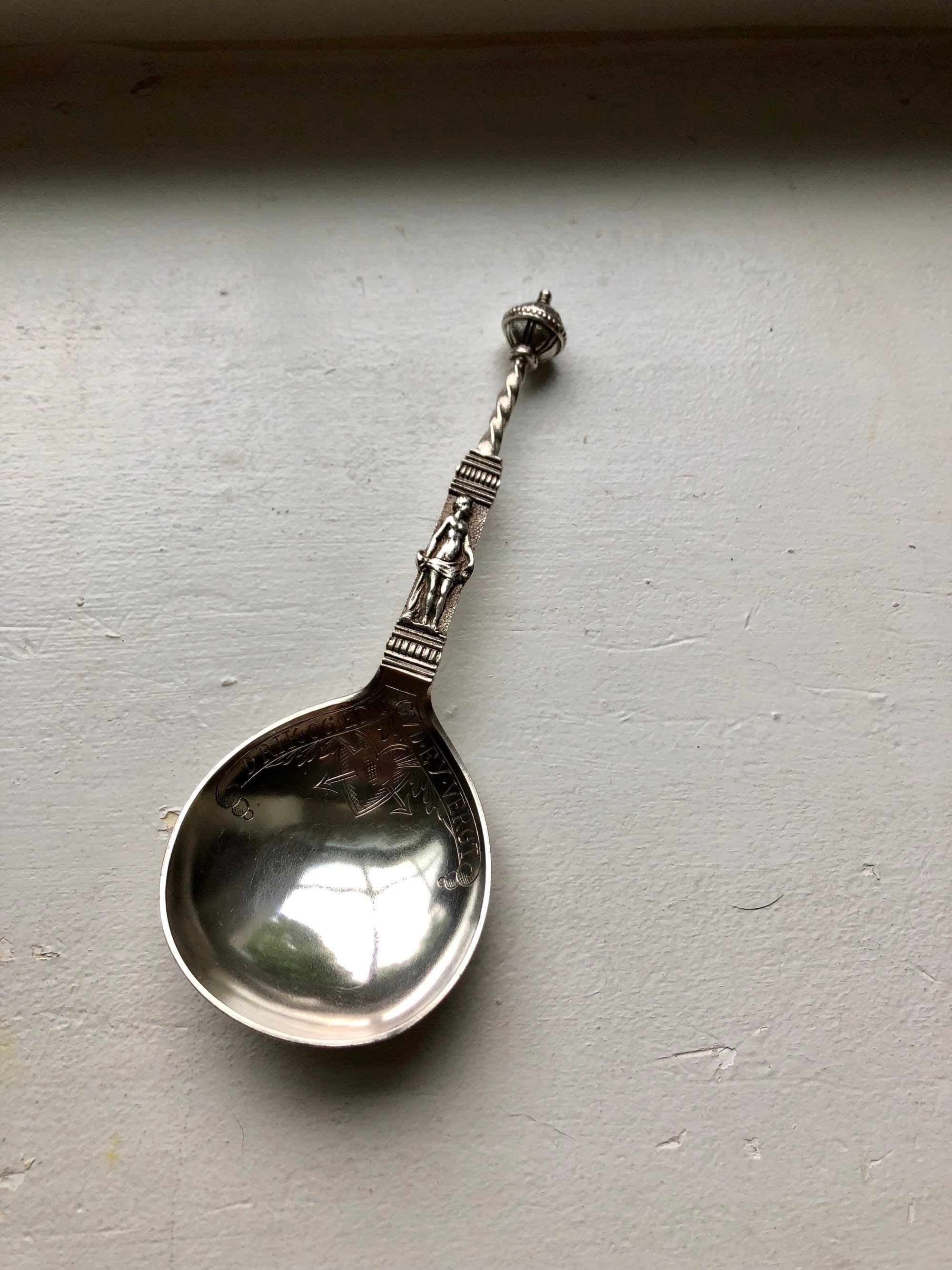 Marius Hammer Norwegian Baptismal Spoon 830 Silver