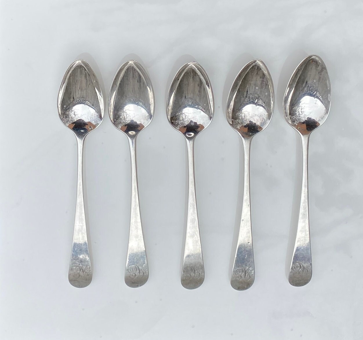 silver spoon 90刻印　まとめて　7個セット　ジャンク品 1780-90 Joseph Lownes Philadelphia Coin Silver Spoon Set (99 G) - Etsy