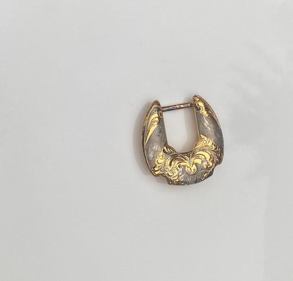 Crumrine 1" Sterling Silver and 22K Gold Buckle Reno, Nevada