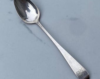 1800-1805 Aime Charles Brandt Philadelphia Coin Silver Shell Picture Back Teaspoon (8 g)