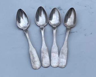 1819-1820年製アメリカンコインシルバーティースプーン4本セット（4