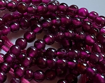 Red Garnet Bead Strands (2.5mm)