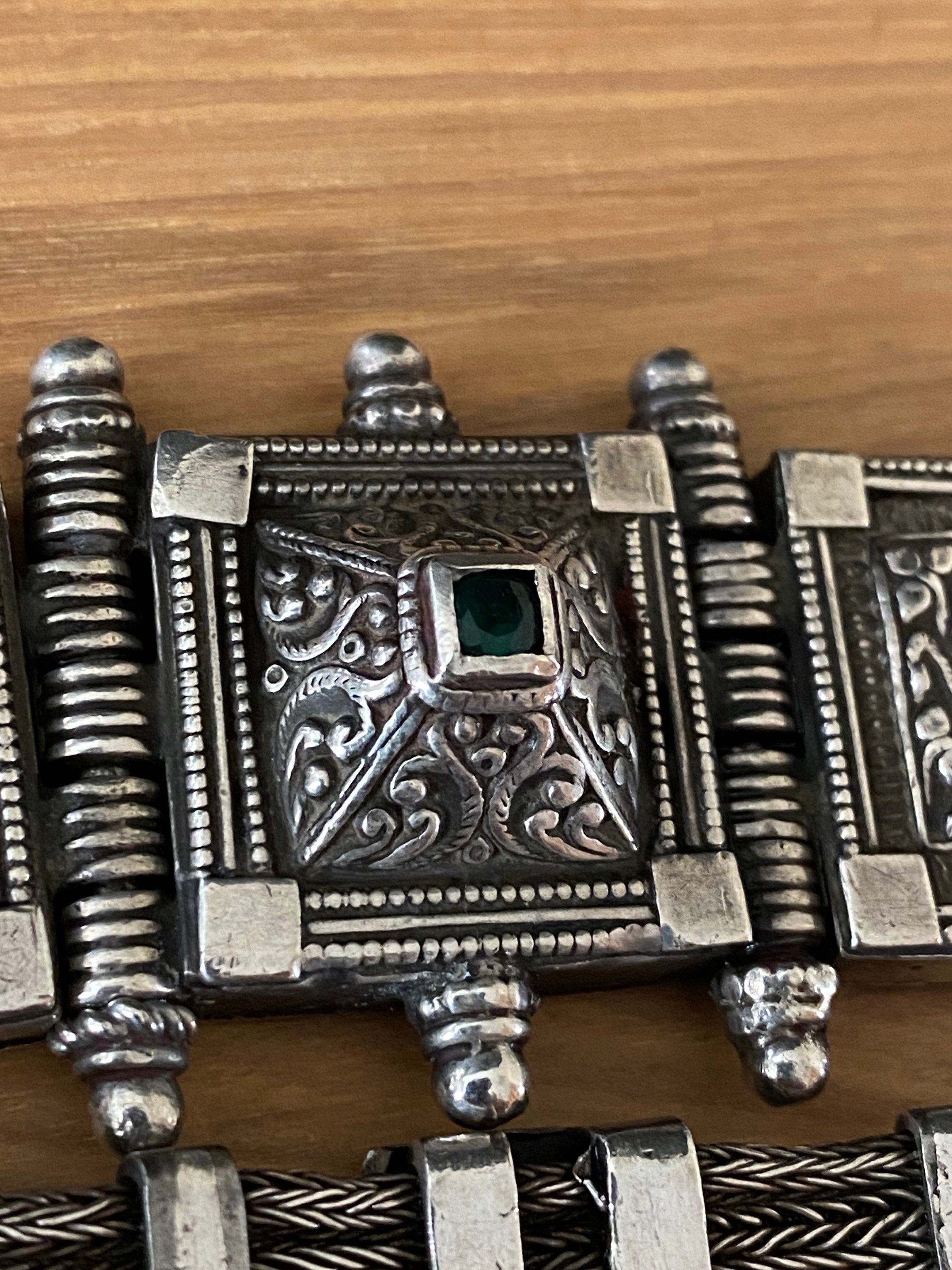 Antique Emerald Set Silver Andhra Pradesh Indian Bride