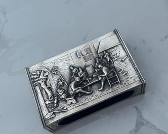C. 1920 Dutch Sterling Silver Matchbox by Zaanlandse