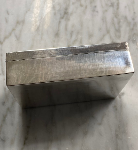Cambodian Solid Silver Lidded Cigarette Box with … - image 4