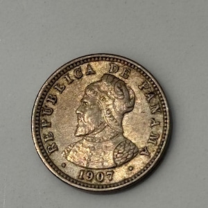 1907 Panama 1/2 Centisimo Balboa KM #6