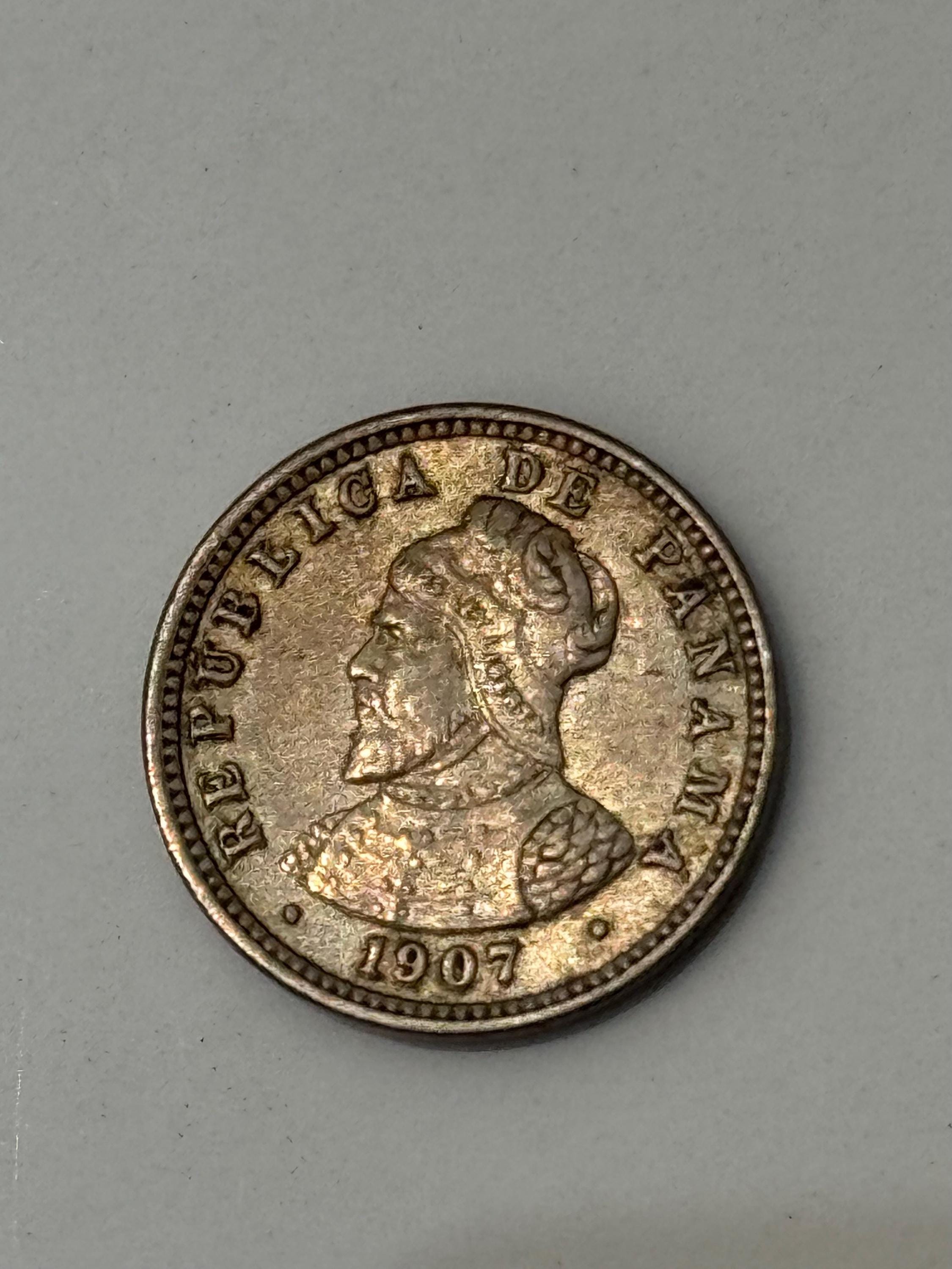1907 パナマ 1/2 センティシモ バルボア KM #6 - Etsy 日本