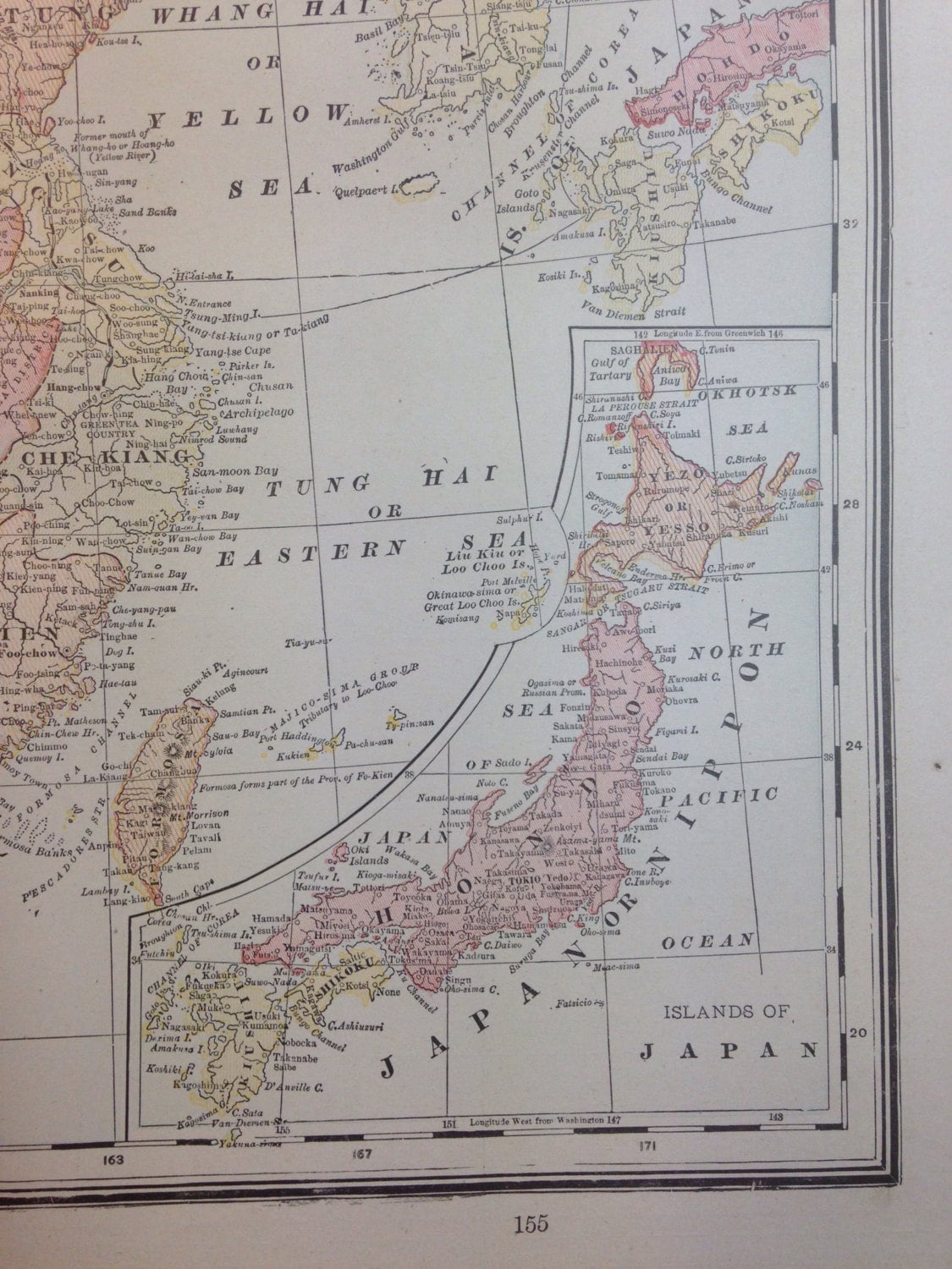 Older 1891 Map of China | Etsy