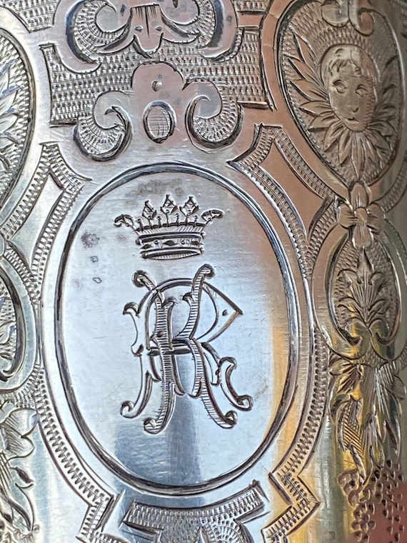 1870-1900 Royal Austrian Sterling Silver Christening Cup by Josef
