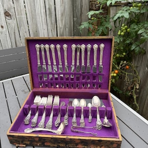 Sterling Silver Gorham Chantilly Flatware 78 Piece Set for Twelve (12 settings) (2469 grams)