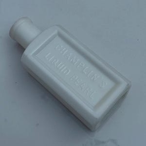 Vintage Champlin’s Liquid Pearl Bottle – Antique Glass Skin Lotion Bottle – Early 1900s Apothecary
