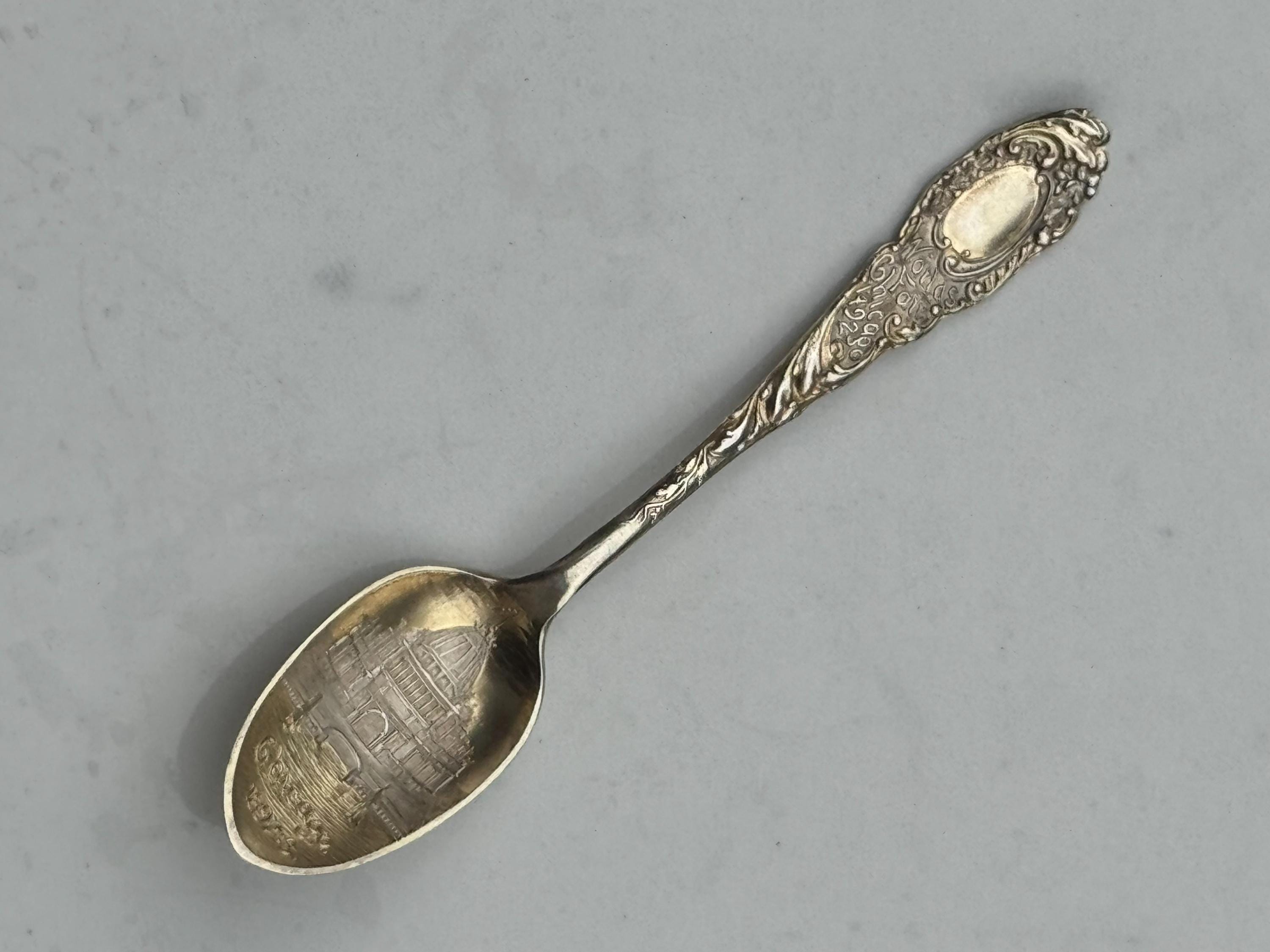 デンマーク スターリングシルバー 925スプーン フォーク ヴィンテージ 1892-1893年 ウォレス（RW&S）スターリングシルバー デミタススプーン