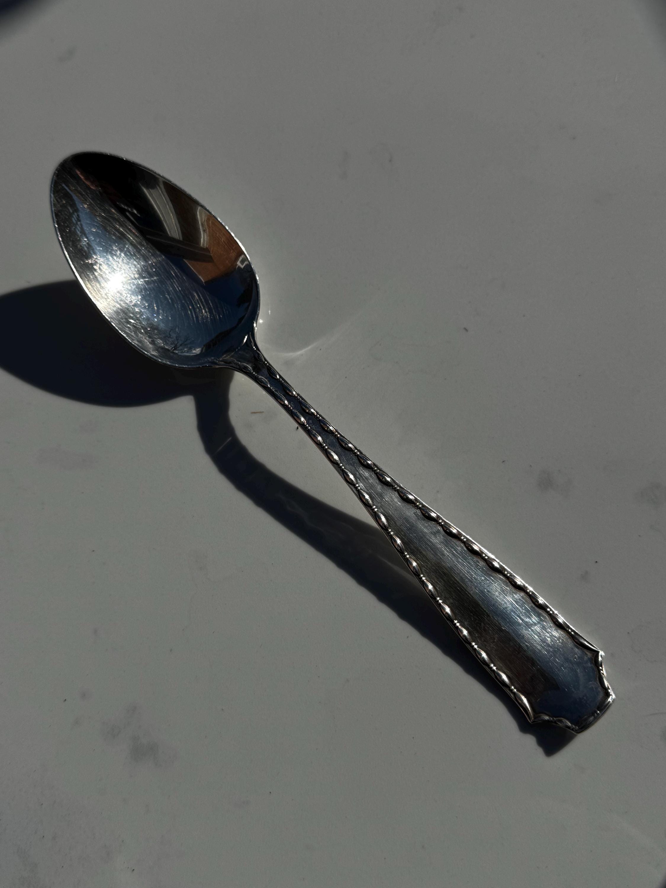 1902 Tiffany & Co. 'marquise' Sterling Silver Tablespoon (74 Grams