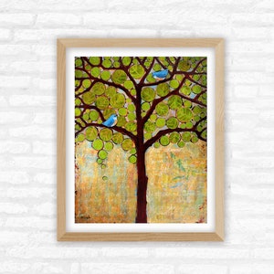 Tree of Life, Bluebirds Art, Nature Art for Home Decor, Farmhouse Wall Art, Environment